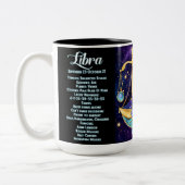 Gepersonaliseerde juweel Galaxy Zodiac Weegschaal Tweekleurige Koffiemok (Links)