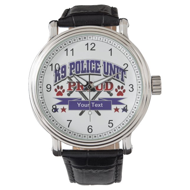 Gepersonaliseerde K9 eenheid trots Horloge (Voorkant)