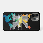 Gepersonaliseerde K Initiaal Silver Monogram Jouw  Case-Mate iPhone Case (Achterkant (horizontaal))