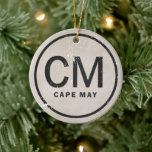 Gepersonaliseerde  Kaapstad mei New Jersey Keramisch Ornament<br><div class="desc">De gepersonaliseerde  Victoriaans stijl Kaapverdië kan in New Jersey kerstversiering bemachtigen. ^ ^</div>
