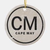 Gepersonaliseerde  Kaapstad mei New Jersey Keramisch Ornament (Voorkant)