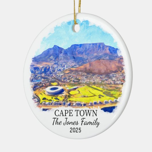 Gepersonaliseerde Kaapstad, Zuid-Afrika Gift Keramisch Ornament (Links)