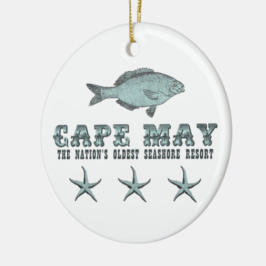 Gepersonaliseerde Kaapverdië New Jersey Seashore R Keramisch Ornament (Links)