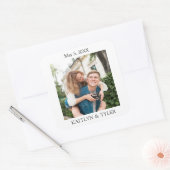 Gepersonaliseerde kaars bruiloft gunst Dank Custom Vierkante Sticker (Envelop)