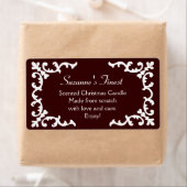 Gepersonaliseerde Kaars of Canning Jar Brown Label (Insitu)