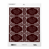 Gepersonaliseerde Kaars of Canning Jar Brown Label (Full Sheet)