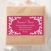 Gepersonaliseerde Kaars of Canning Jar Pink Label (Insitu)
