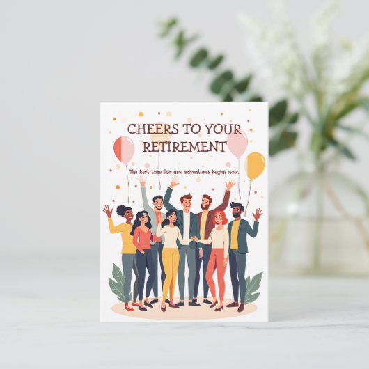 Gepersonaliseerde Kaart – Afscheidscollega’s (Staand voorkant)