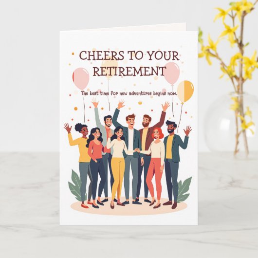 Gepersonaliseerde Kaart – Afscheidscollega’s (Gele Bloem)