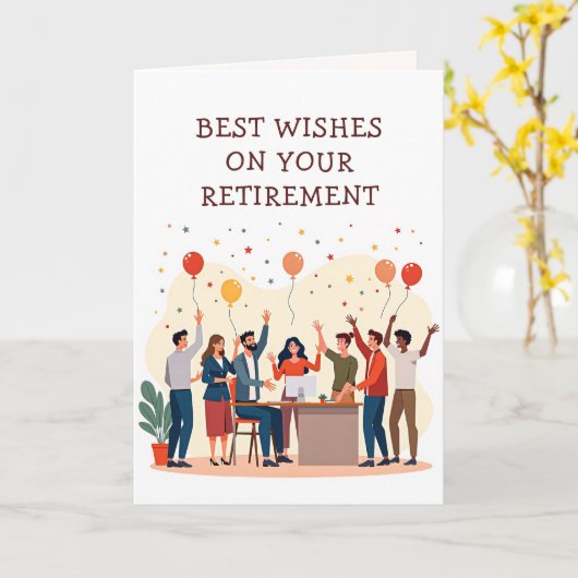 Gepersonaliseerde Kaart – Afscheidscollega’s (Gele Bloem)