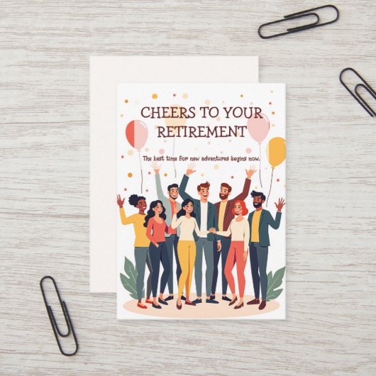 Gepersonaliseerde Kaart – Afscheidscollega’s Visitekaartje (Voorkant / Achterkant in situ)