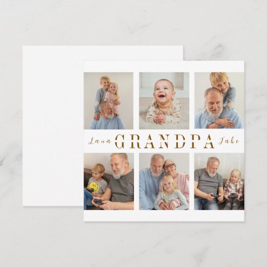 Gepersonaliseerde Kaart Opa Afbeeldingen (Voorkant / Achterkant)