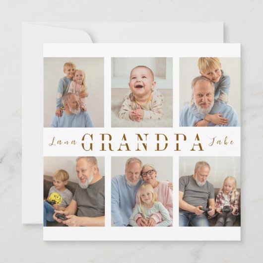 Gepersonaliseerde Kaart Opa Afbeeldingen (Voorkant)