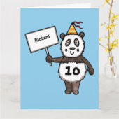 Gepersonaliseerde Kaart van de Birthday-Kind van P (Gele Bloem)