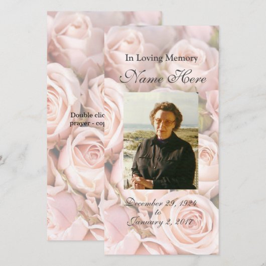 Gepersonaliseerde Kaart van gebedde gebedden / geb (Voorkant / Achterkant)