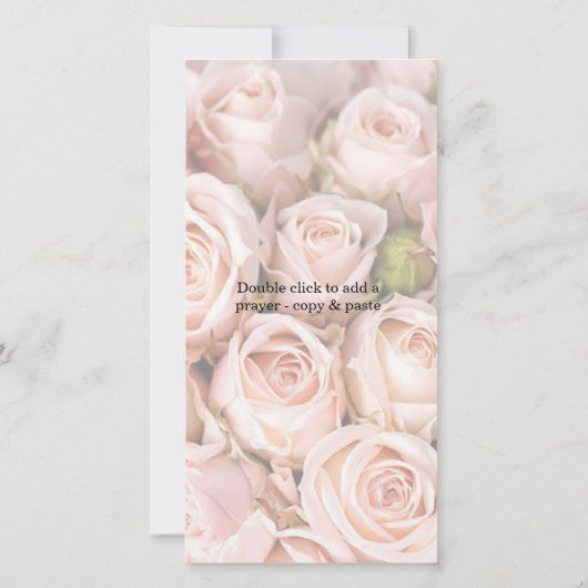 Gepersonaliseerde Kaart van gebedde gebedden / geb (Achterkant)