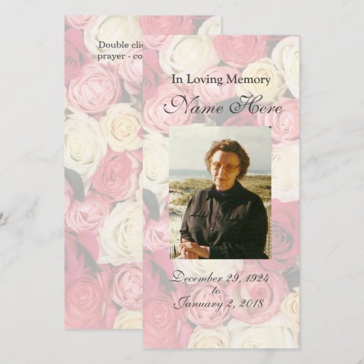 Gepersonaliseerde Kaart van gebedde gebedden / geb (Voorkant / Achterkant)