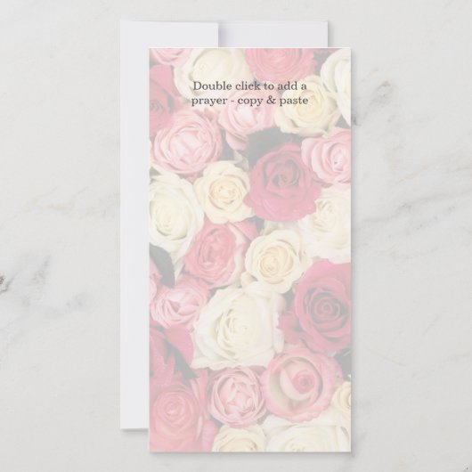 Gepersonaliseerde Kaart van gebedde gebedden / geb (Achterkant)