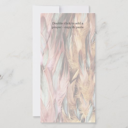 Gepersonaliseerde Kaart van gebedde gebedden / geb (Achterkant)