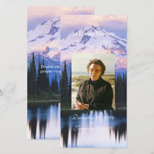 Gepersonaliseerde Kaart van gebedde gebedden / geb (Voorkant / Achterkant)