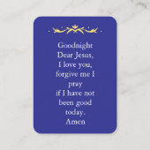 Gepersonaliseerde Kaart voor het bedtijdgebed van  Plaatskaartje (Achterkant)