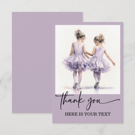 Gepersonaliseerde Kaarten voor dansdocenten (Voorkant / Achterkant)