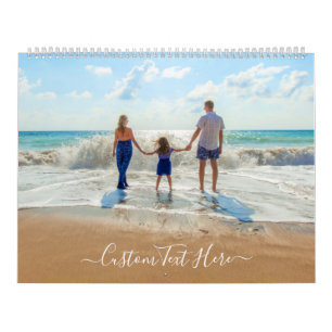 Gepersonaliseerde kalender met uw foto en eigen te