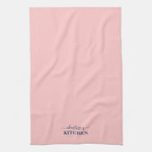 Gepersonaliseerde kalligrafie bewerkbare kleuren theedoek (Verticaal)