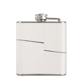 Gepersonaliseerde kalligrafie Naam Ivory Bachelore Heupfles (Achterkant)