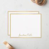 Gepersonaliseerde kalligrafie Sjabloon Gold Script (Voorkant / Achterkant in situ)