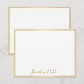 Gepersonaliseerde kalligrafie Sjabloon Gold Script (Voorkant / Achterkant)