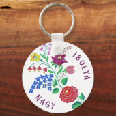 Gepersonaliseerde Kalosai Bloem Stem Sleutelhanger (Voorkant)