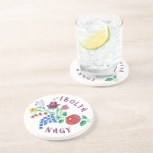 Gepersonaliseerde Kalosai Bloem Stem Zandsteen Onderzetter (Zijkant)