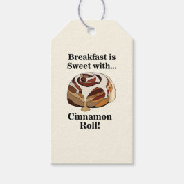 Gepersonaliseerde kaneelrol Sweet Bun Bakery Cadeaulabel