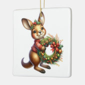 Gepersonaliseerde Kangaroo Australian Christmas Keramisch Ornament (Links)