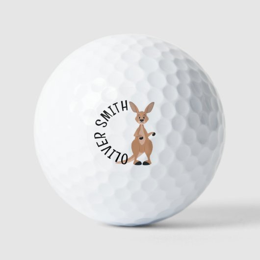 Gepersonaliseerde Kangoeroe Golfballen (Voorkant)
