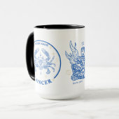 Gepersonaliseerde kanker Zodiac 15 oz Mok (Voorkant links)
