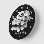 Gepersonaliseerde Kantkap Hydrangeabloem Ronde Klok (Hoek)
