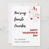 Gepersonaliseerde Kantoor Medewerker Valentijnsdag Kaart (Voorkant)