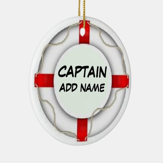 Gepersonaliseerde kapitein keramisch ornament (Rechts)