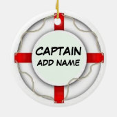 Gepersonaliseerde kapitein keramisch ornament (Achterkant)