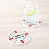 Gepersonaliseerde kapitein zandsteen onderzetter (Zijkant)