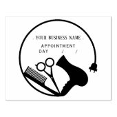 Gepersonaliseerde kapper ronde rubberstempel (Afrduk)