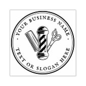 Gepersonaliseerde kapper ronde rubberstempel (Afrduk)