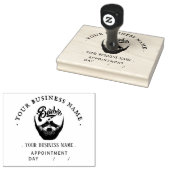 Gepersonaliseerde kapper ronde rubberstempel (Gestempeld)