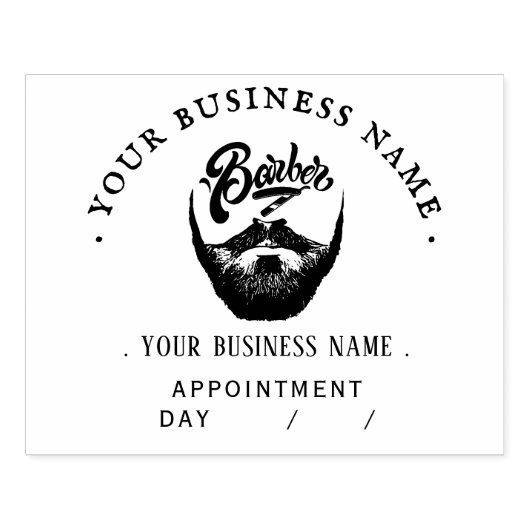 Gepersonaliseerde kapper ronde rubberstempel (Afrduk)