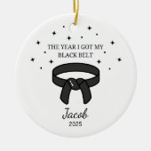 Gepersonaliseerde Karate Black Belt, Taekwondo Out Keramisch Ornament (Voorkant)