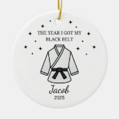 Gepersonaliseerde Karate Black Belt, Taekwondo Out Keramisch Ornament (Voorkant)