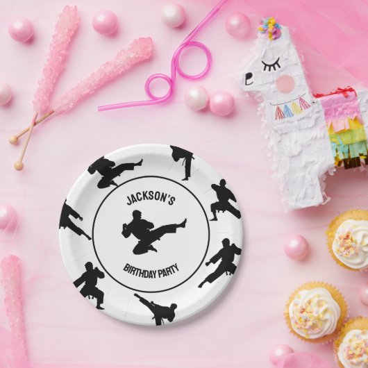 Gepersonaliseerde Karate / Taekwondo / Judo Verjaa Papieren Bordje (Feest)