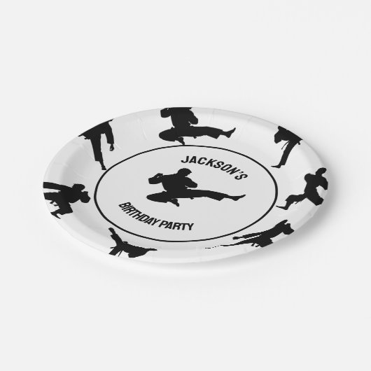 Gepersonaliseerde Karate / Taekwondo / Judo Verjaa Papieren Bordje (Gekanteld)